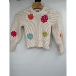 Rails Women's Romi Cable-knit Crochet Flower Sweater‎ NWT Sz XS